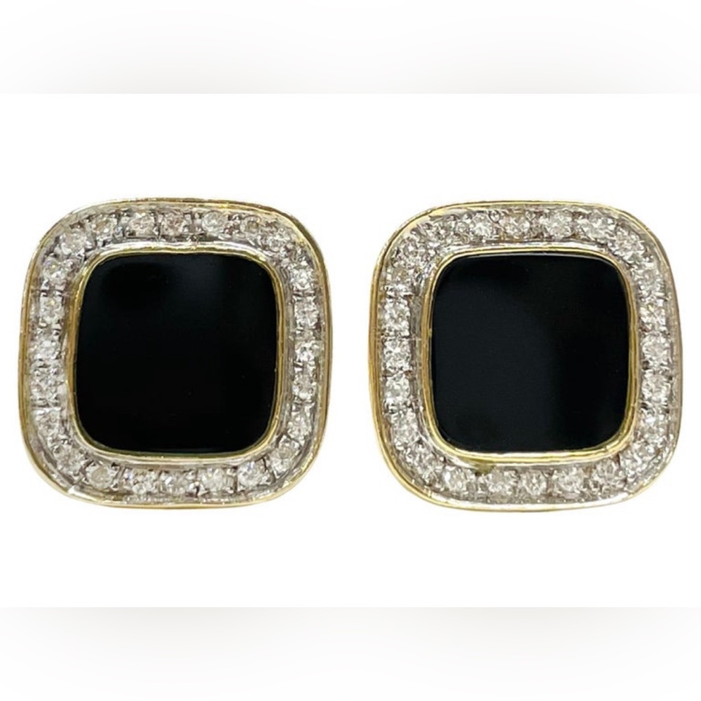 Dolan Bullock Square Onyx Diamond Cufflinks